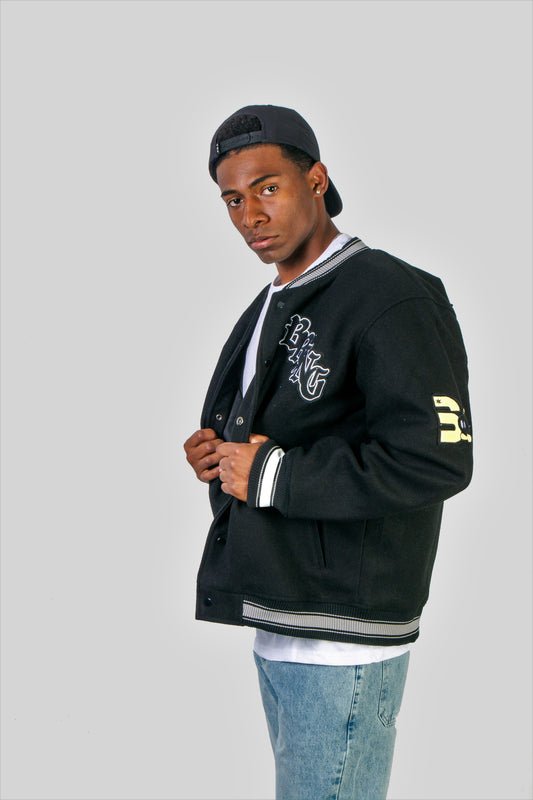 Casaca Varsity Mandra Negro
